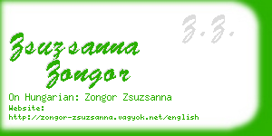 zsuzsanna zongor business card